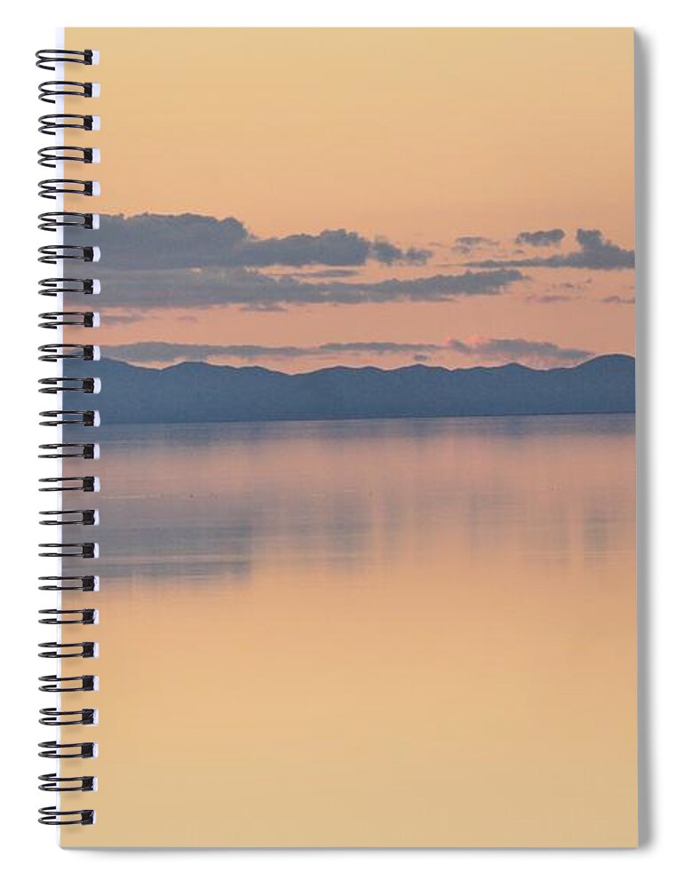 Nature Spiral Notebook featuring the photograph Great Salt Lake At Sunset 4 by Tonya Hance