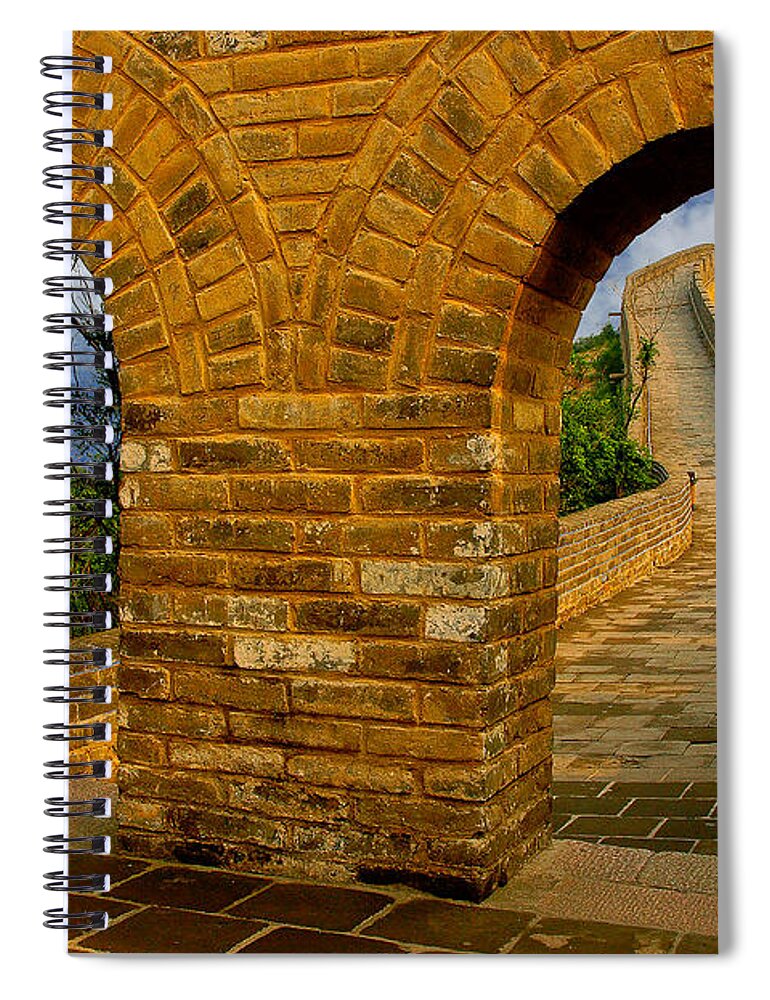 Great Wall Spiral Notebook featuring the photograph Great Wall of China by Harry Spitz