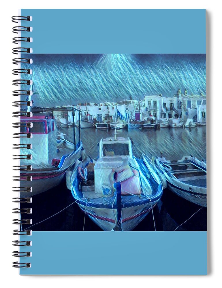 Colette Spiral Notebook featuring the photograph Greek Island House by Colette V Hera Guggenheim