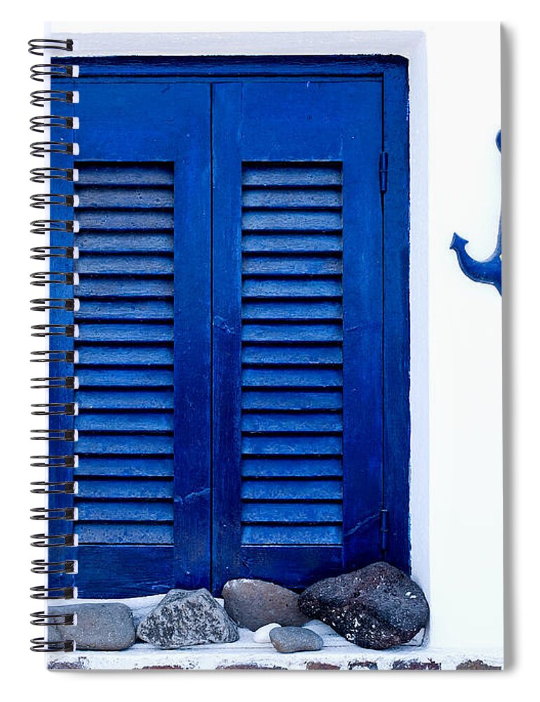 Home Spiral Notebook featuring the photograph Greek traditional house exterior by Michalakis Ppalis