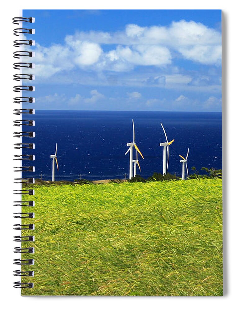 Alternative Spiral Notebook featuring the photograph Green Energy by James Eddy