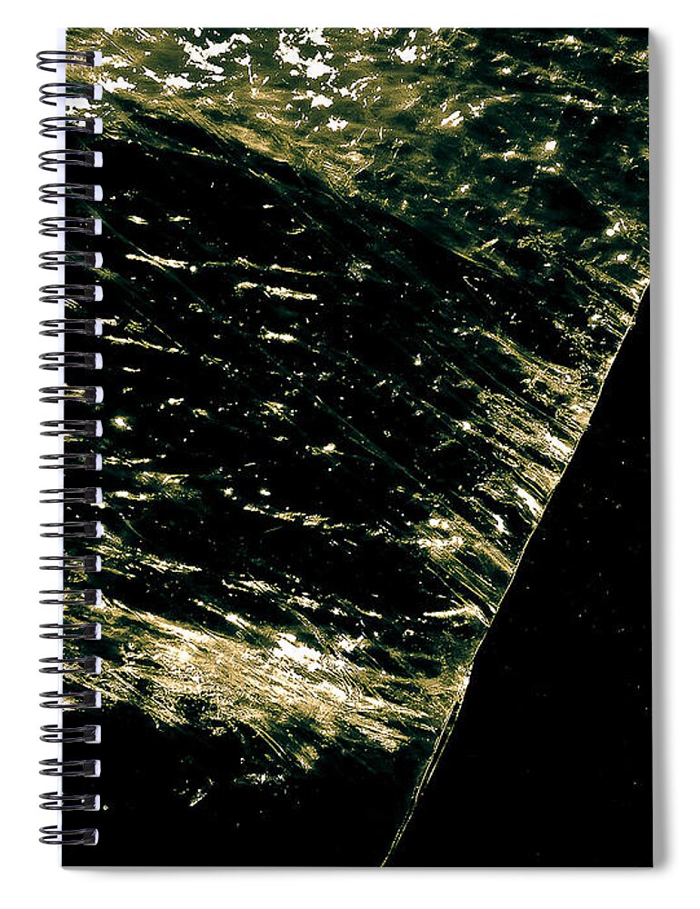 Abstract Spiral Notebook featuring the photograph Green by Fei A