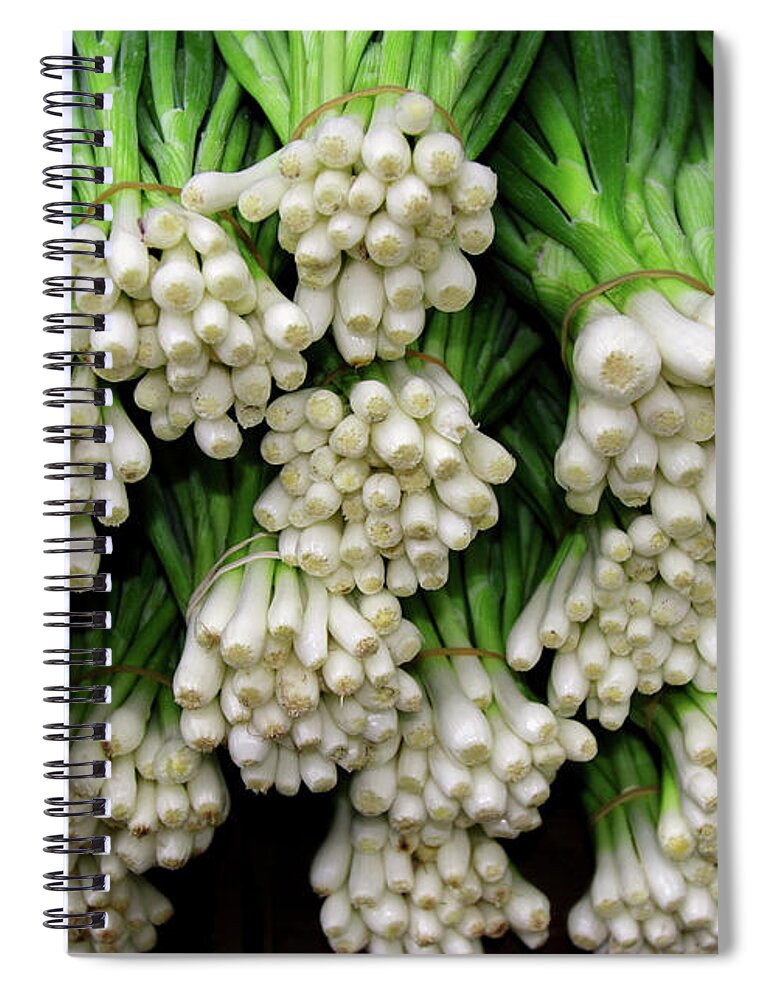 Green Onion Spiral Notebook featuring the photograph Green Onions by Todd Klassy