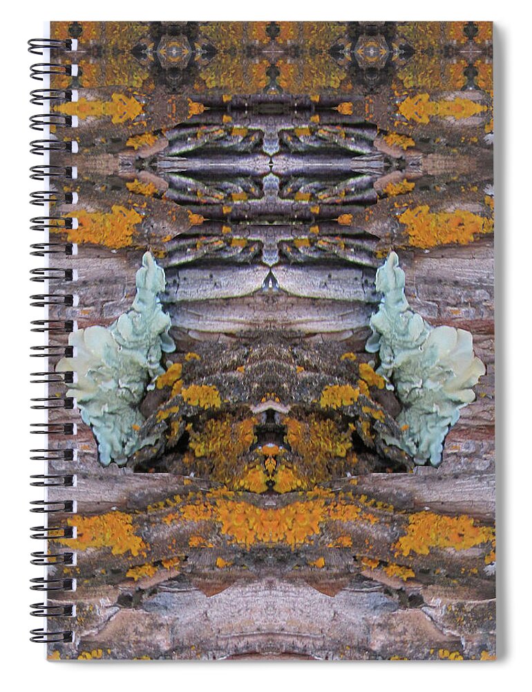 Surreal Creatures Spiral Notebook featuring the digital art Green Oriental Princesses Meet by Julia L Wright