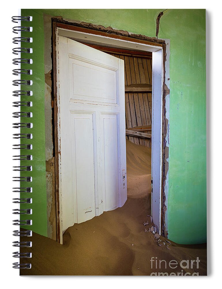 Africa Spiral Notebook featuring the photograph Green Room by Inge Johnsson