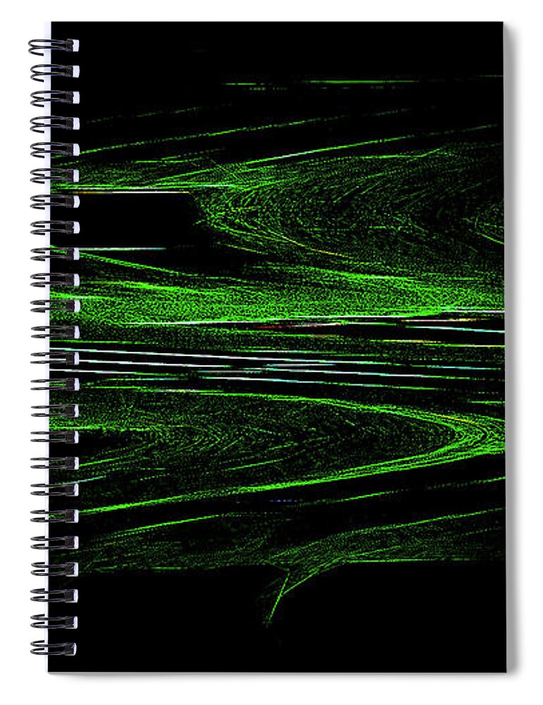Green Spiral Notebook featuring the photograph Green Splash by Cathy Anderson