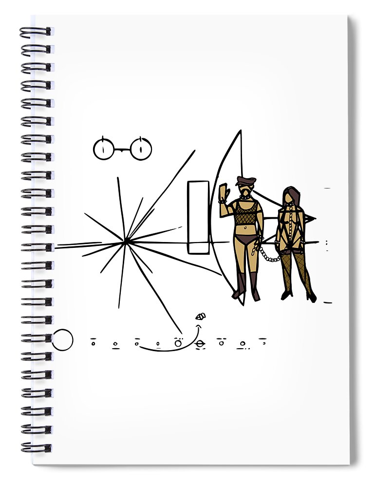Bdsm Spiral Notebook featuring the digital art Greetings from XXI century by Piotr Dulski