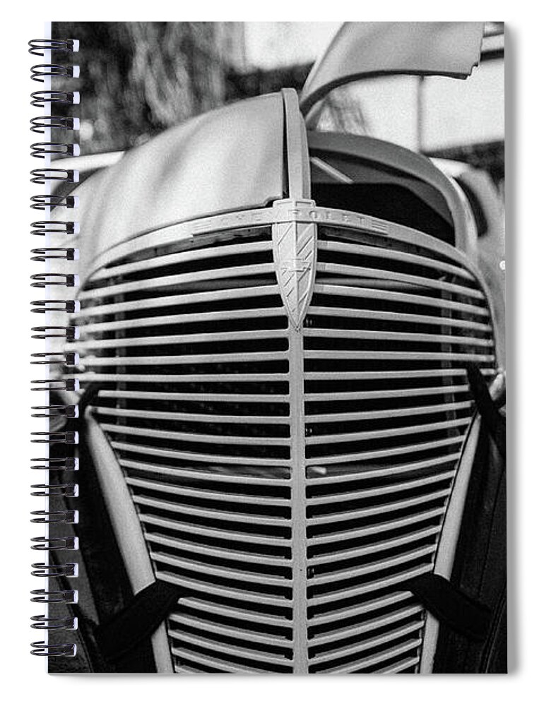 Car Spiral Notebook featuring the photograph Grill by Lora Lee Chapman