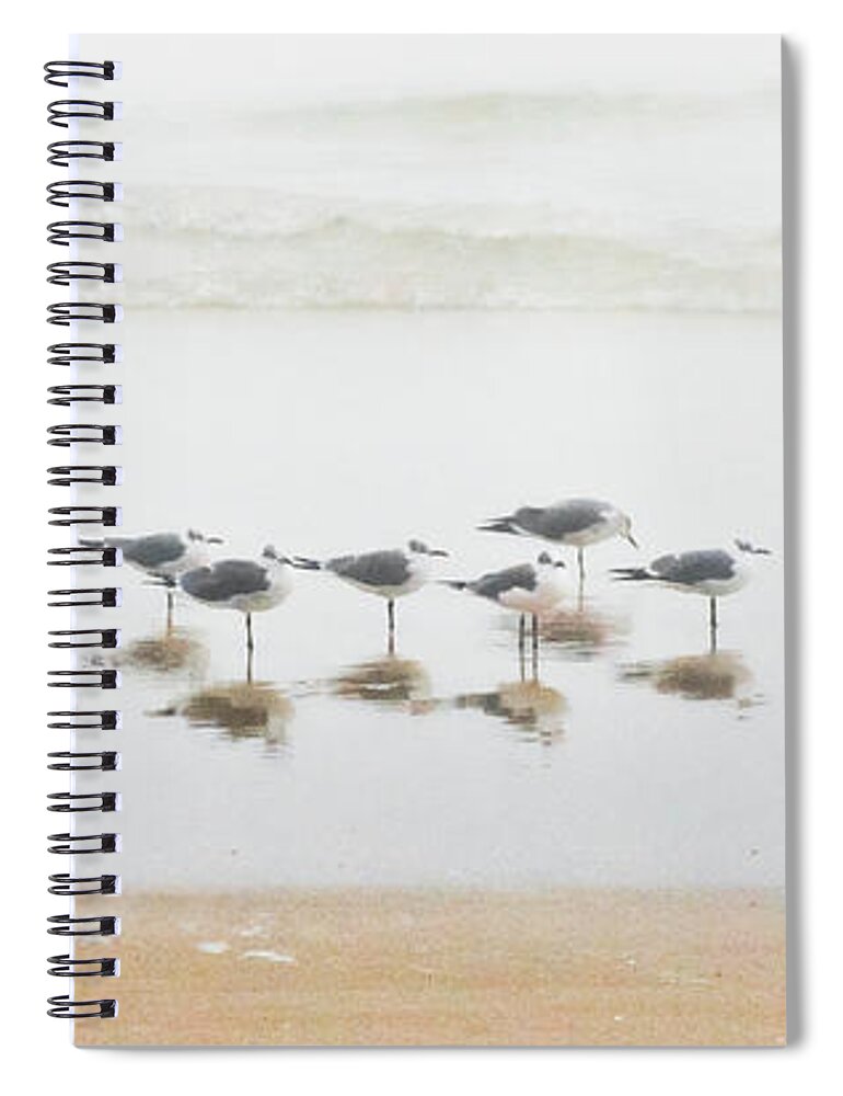 Birds Spiral Notebook featuring the photograph Grounded By Fog by Christopher Holmes