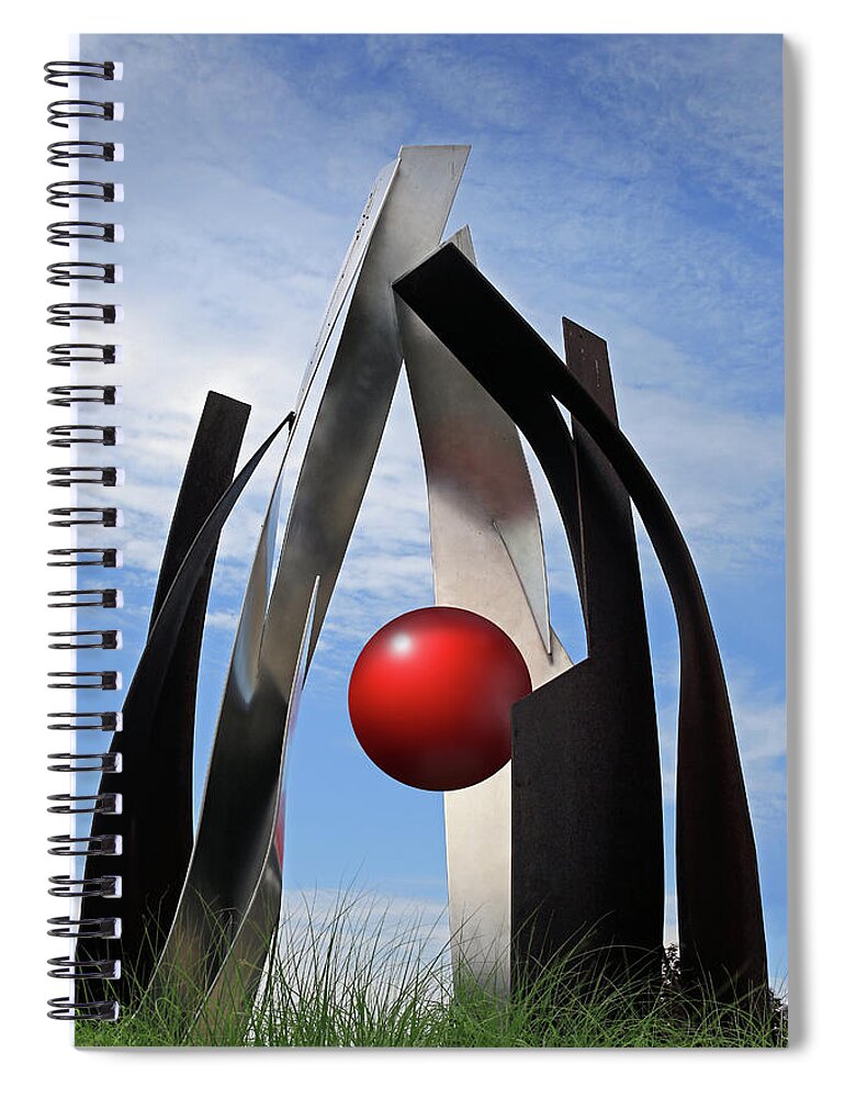 Abstract Spiral Notebook featuring the photograph Growing Sculpture by Christopher McKenzie