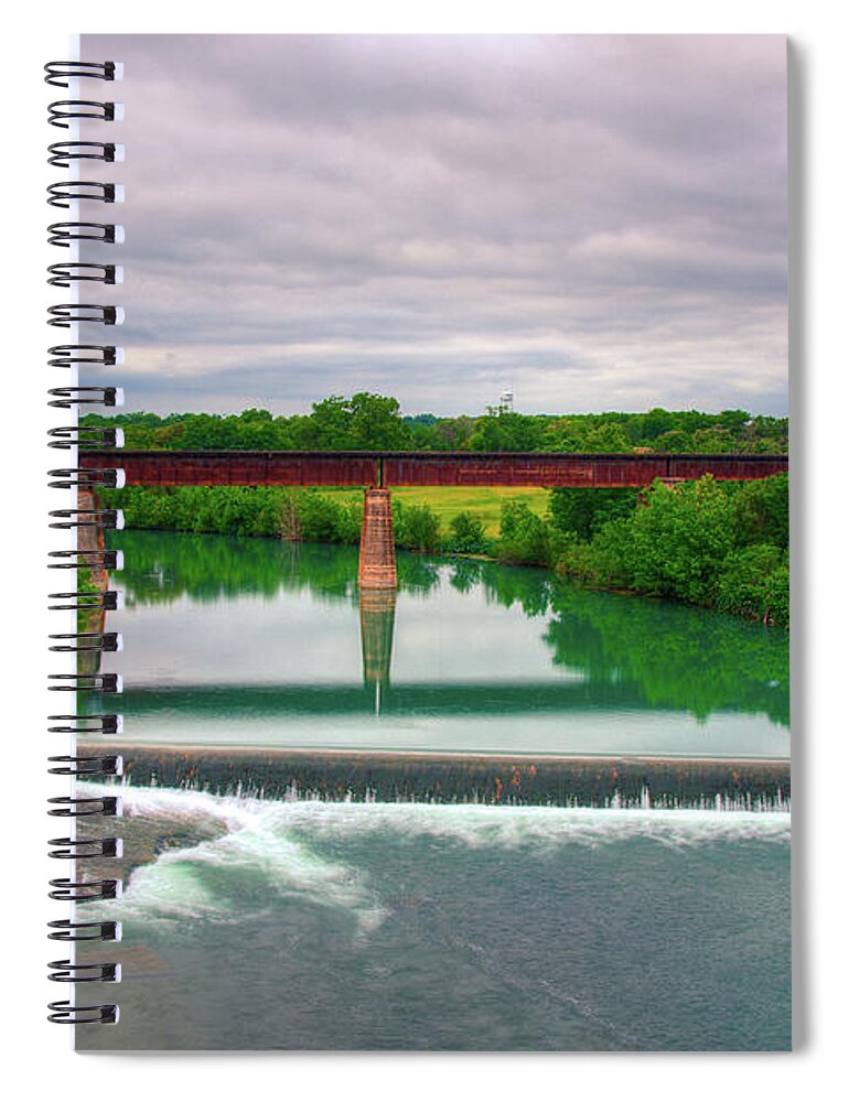 Faust Bridge Spiral Notebook featuring the photograph Guadeloupe River by Kelly Wade
