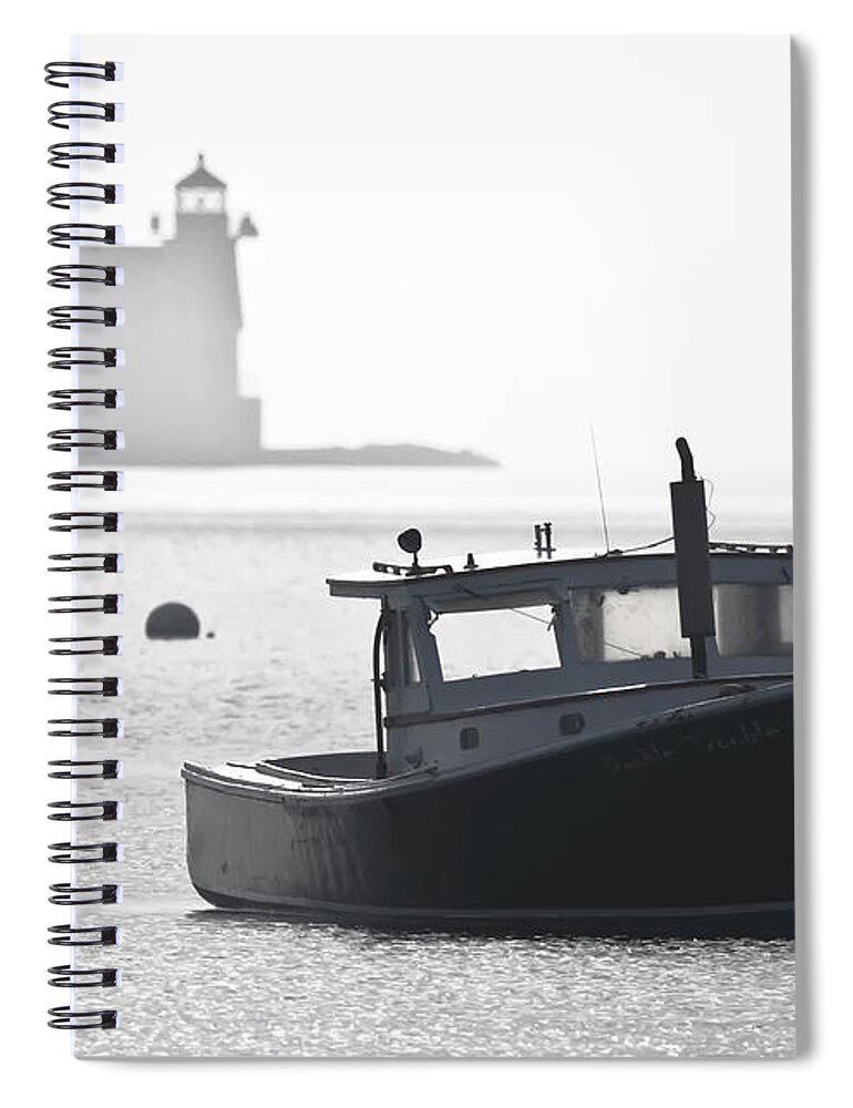 Lobster Boat Spiral Notebook featuring the photograph Guardian Angel by Jeff Cooper