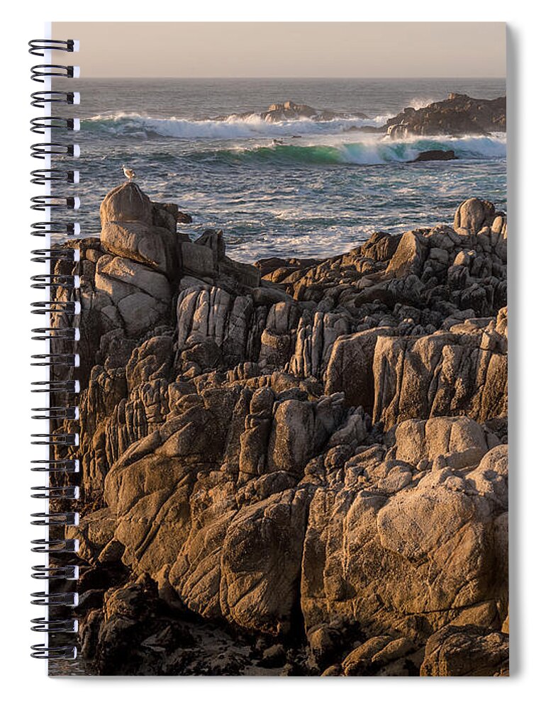 Rocky Coastline Spiral Notebook featuring the photograph Guardians of the Shore by Derek Dean