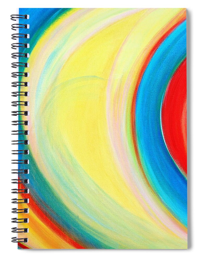 Portal Spiral Notebook featuring the painting Guarding the Portal to Heaven by Deb Brown Maher