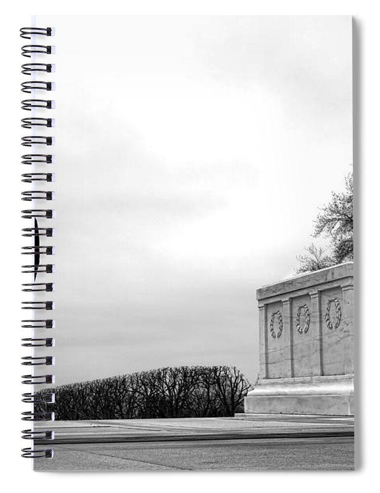 Tomb Spiral Notebook featuring the photograph Guarding the Unknown Soldier by Olivier Le Queinec