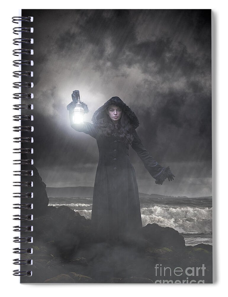 Woman Spiral Notebook featuring the photograph Guiding light by Clayton Bastiani