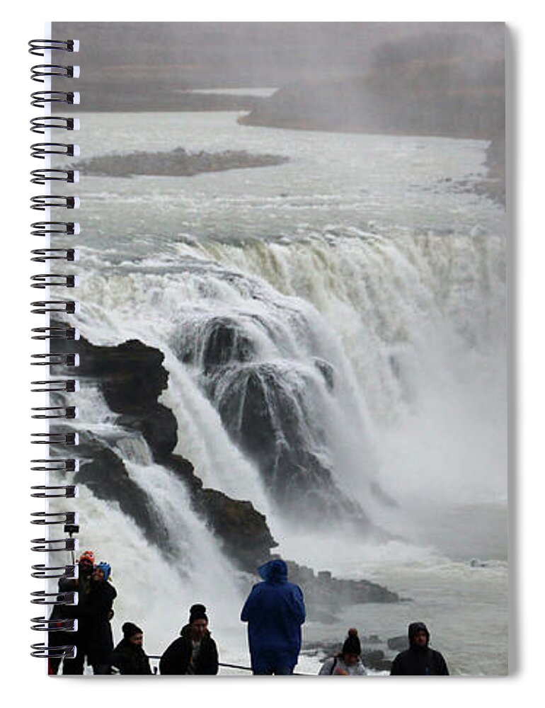 Gullfoss Spiral Notebook featuring the photograph Gullfoss Selfie 6647 by Jack Schultz