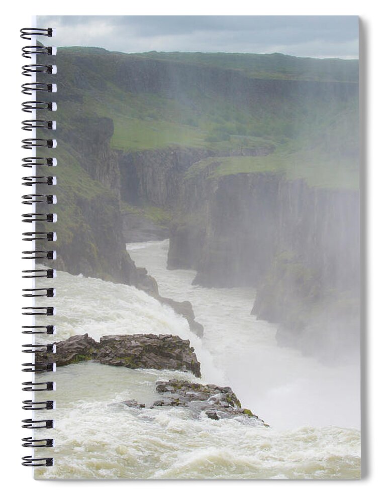 Europe Spiral Notebook featuring the photograph Gullfoss waterfall by Agnes Caruso