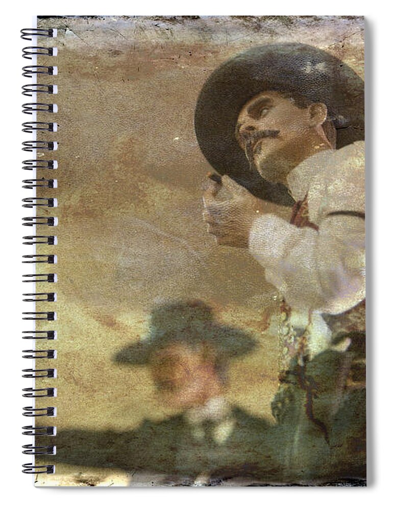 Western Spiral Notebook featuring the photograph Gunslinger II Doc Holliday by Toni Hopper