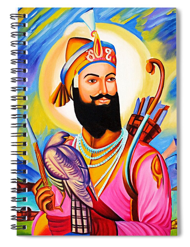 Guru Spiral Notebook featuring the photograph Guru Gobind Singh Sikh by Munir Alawi