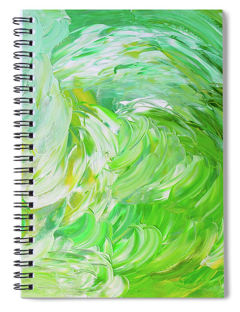 Fusionart Spiral Notebook featuring the painting Gust by Ralph White