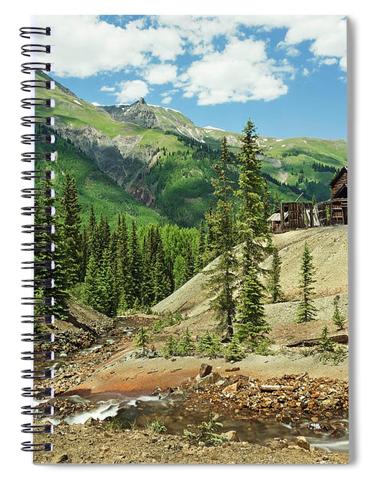 Gustan Mine Spiral Notebook featuring the photograph Gustan Mine by Angela Moyer