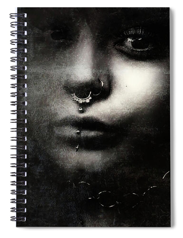  Spiral Notebook featuring the photograph The Gypsy by Cybele Moon