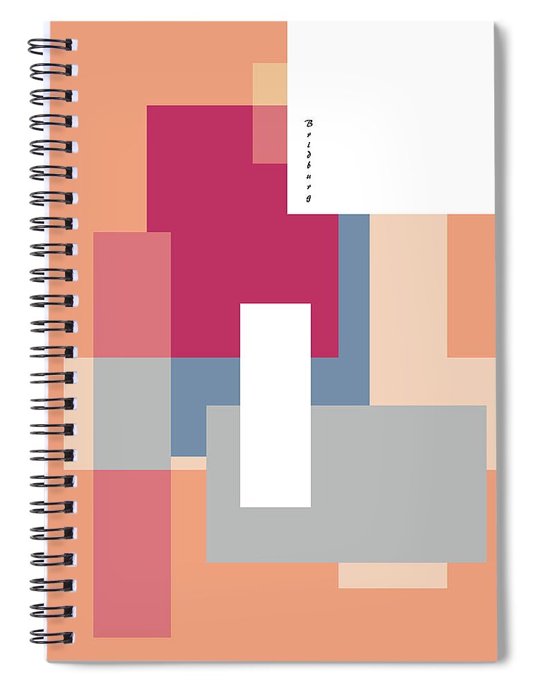 Postmodernism Spiral Notebook featuring the digital art Habitat by David Bridburg