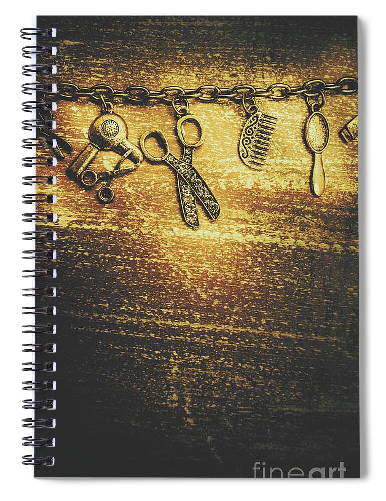 Background with Gold Butterflies | Spiral Notebook