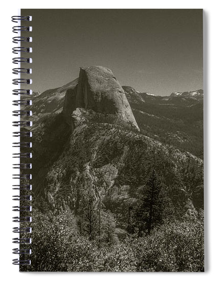  Spiral Notebook featuring the photograph Half Dome from Panorama Trail by Michael Kirk
