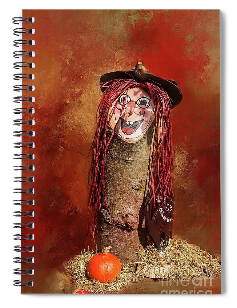 Witch Spiral Notebook featuring the photograph Halloween Fun by Eva Lechner