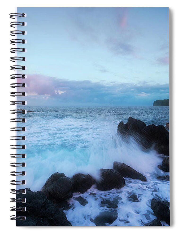 Laupahoehoe Spiral Notebook featuring the photograph Hamakua Sunset by Ryan Manuel