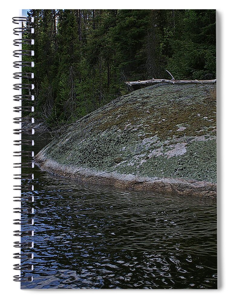 Lake Spiral Notebook featuring the photograph Hammer Lake and Rock by Randy Pollard