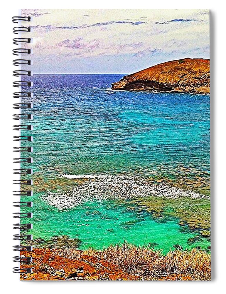 Hanauma Spiral Notebook featuring the photograph Hanauma Bay by Gini Moore