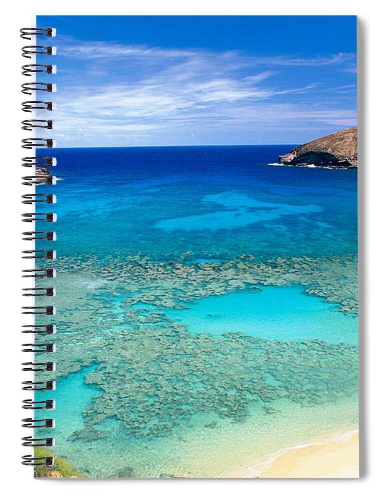 Above Spiral Notebook featuring the photograph Hanauma Bay by Peter French - Printscapes
