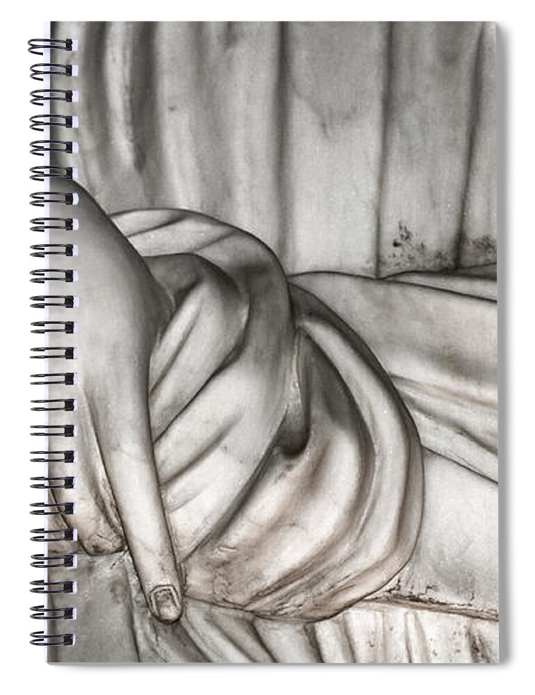 Christopher Holmes Photography Spiral Notebook featuring the photograph Hand And Robe by Christopher Holmes