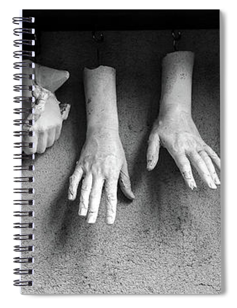 Black And White Spiral Notebook featuring the photograph Hand Model by Barry Wills