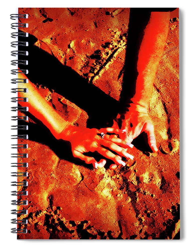 Hands Spiral Notebook featuring the photograph Hands in Love by Charles Benavidez