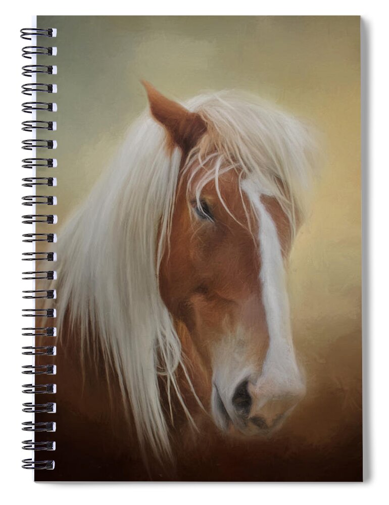 Animals Spiral Notebook featuring the photograph Handsome Belgian Horse by David and Carol Kelly