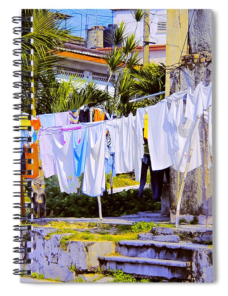 Laundry Spiral Notebook featuring the photograph Hanging Out by Dominic Piperata