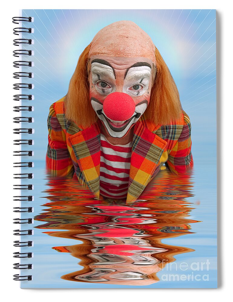 Clown Spiral Notebook featuring the photograph Happy Clown A173323 5x7 by Rolf Bertram