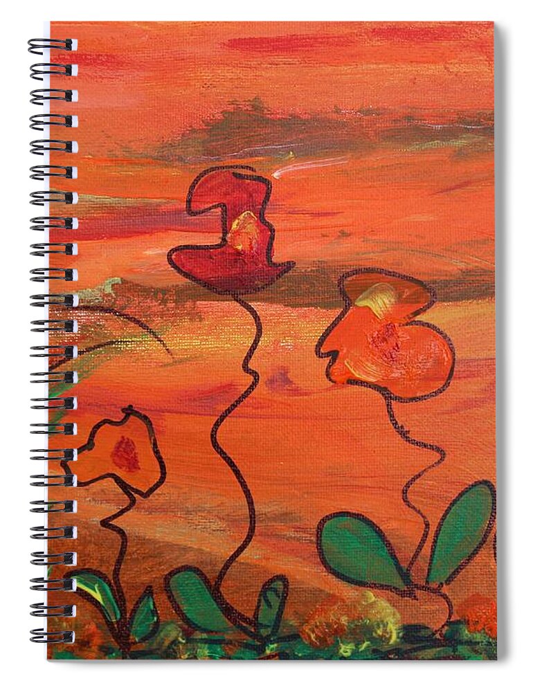 Happy Day Spiral Notebook featuring the painting Happy Day by Sarahleah Hankes