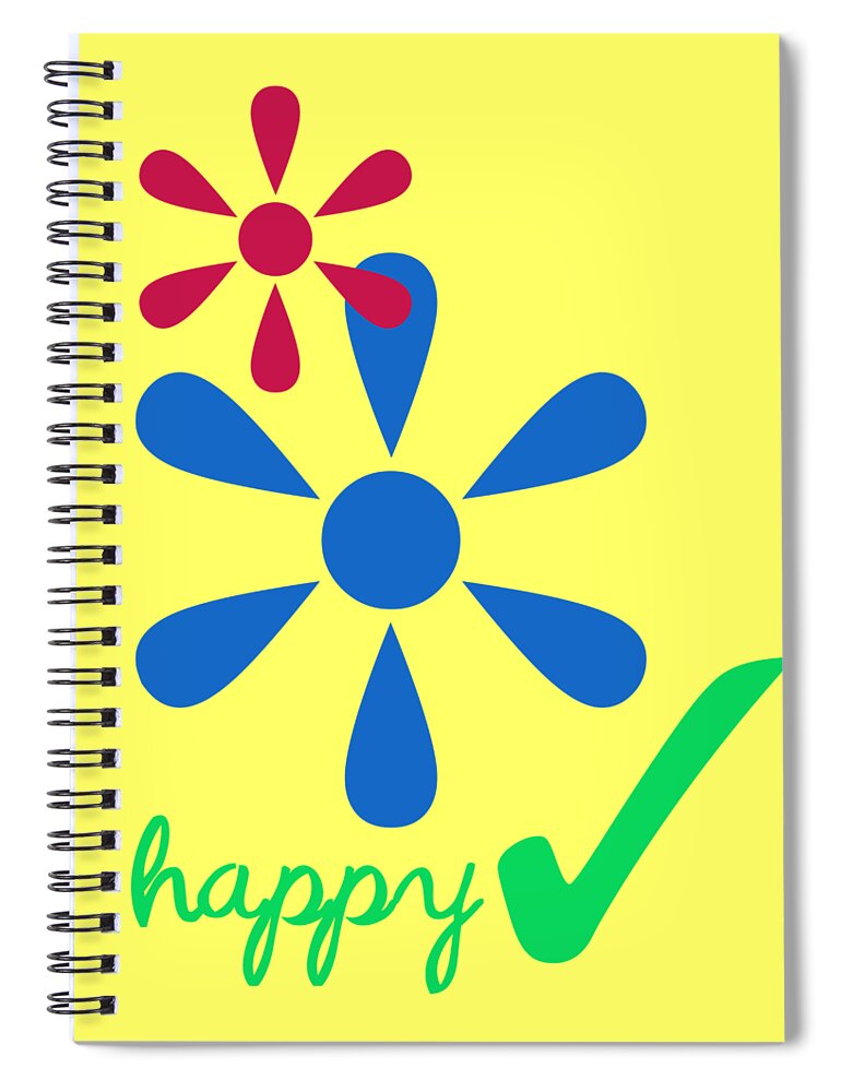 Ts003 Spiral Notebook featuring the digital art Happy by Edmund Nagele FRPS