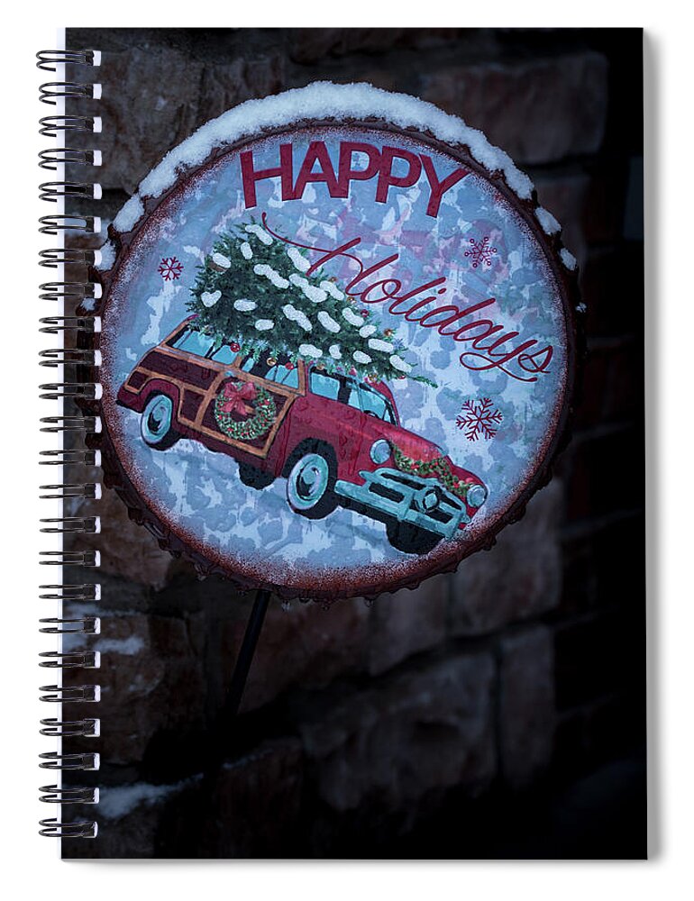 Happy Spiral Notebook featuring the photograph Happy Holidays by Allin Sorenson
