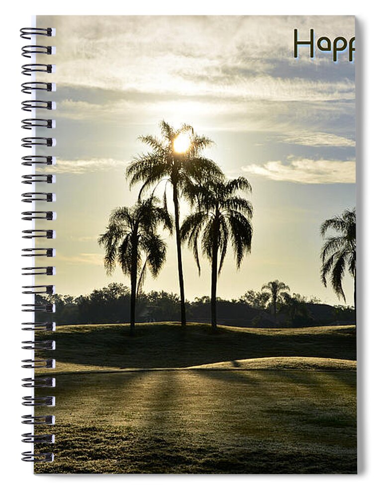 New Year Spiral Notebook featuring the photograph Happy New Year 2018 by Lorenzo Cassina