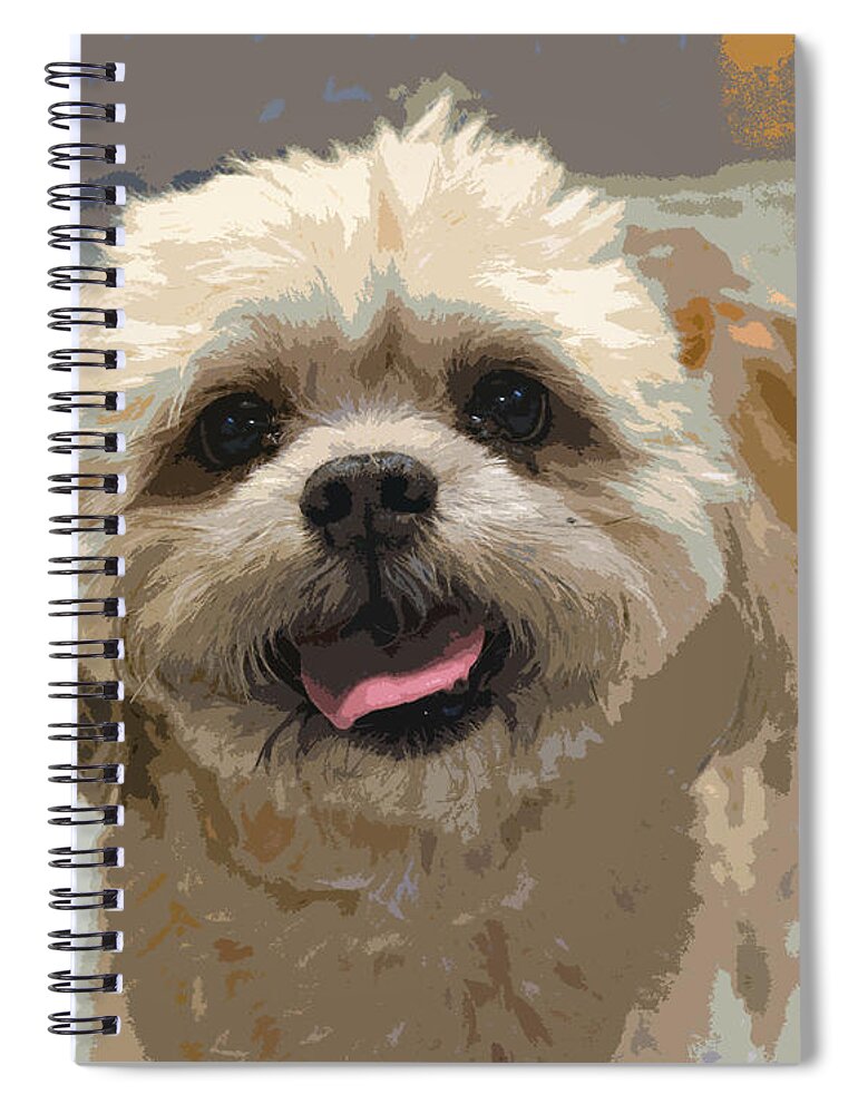 Shih Tzu Spiral Notebook featuring the photograph Happy Shih Tzu by Catherine Sherman