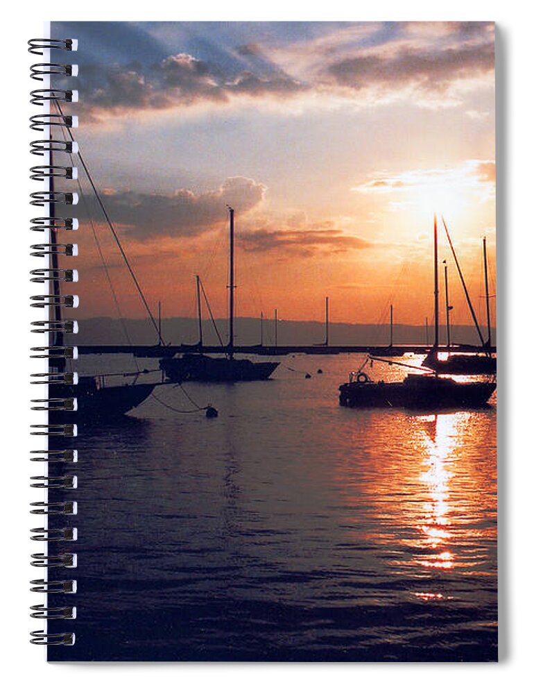 Sunrise Spiral Notebook featuring the photograph Harbor Sunrise by Crystal Nederman
