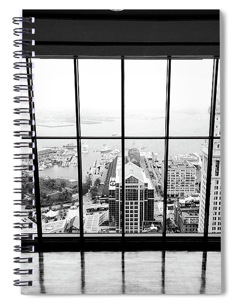 Boston Spiral Notebook featuring the photograph Harbor View by Greg Fortier