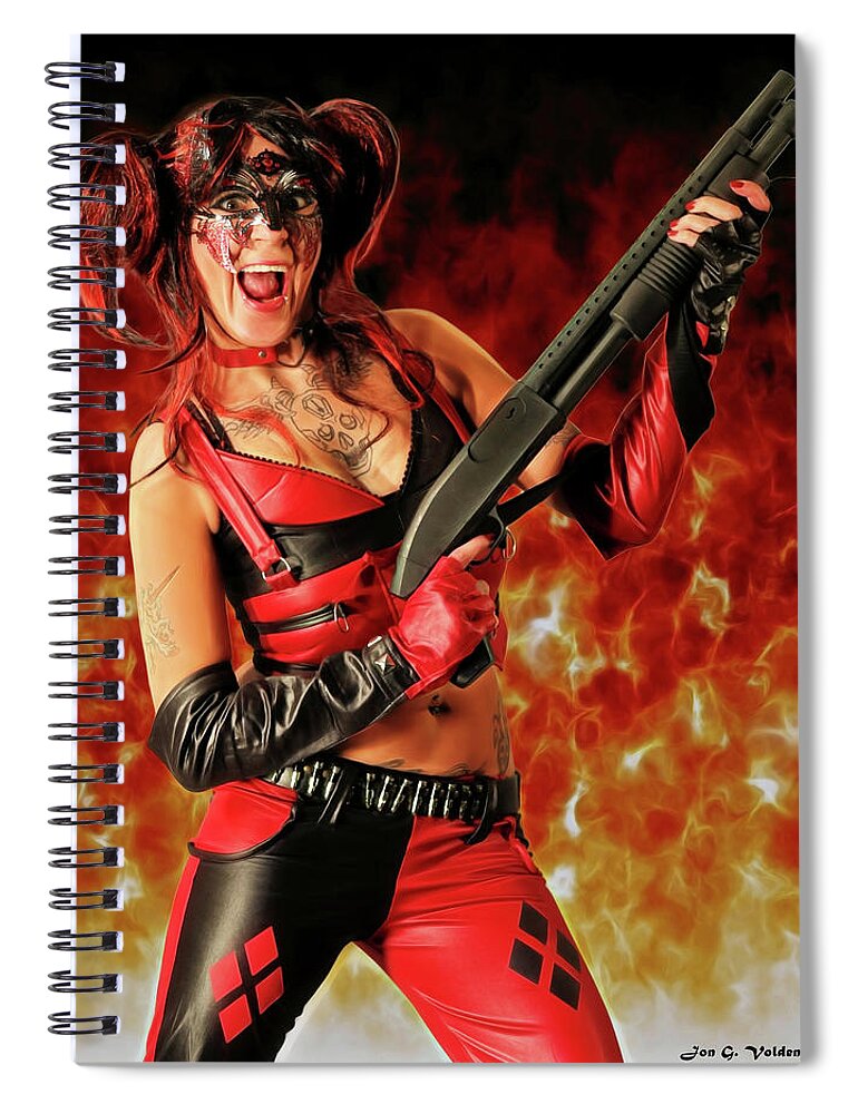 Harlequin Spiral Notebook featuring the photograph Harlequin Fire And Fury by Jon Volden