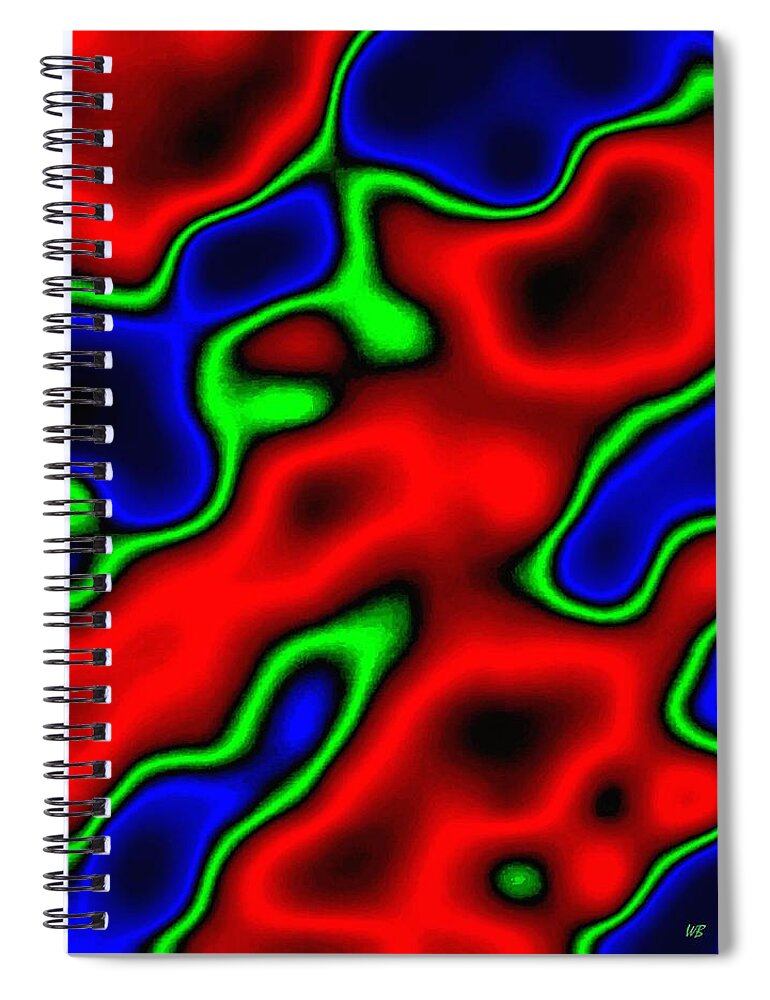 Abstract Spiral Notebook featuring the digital art Harmony 35 by Will Borden